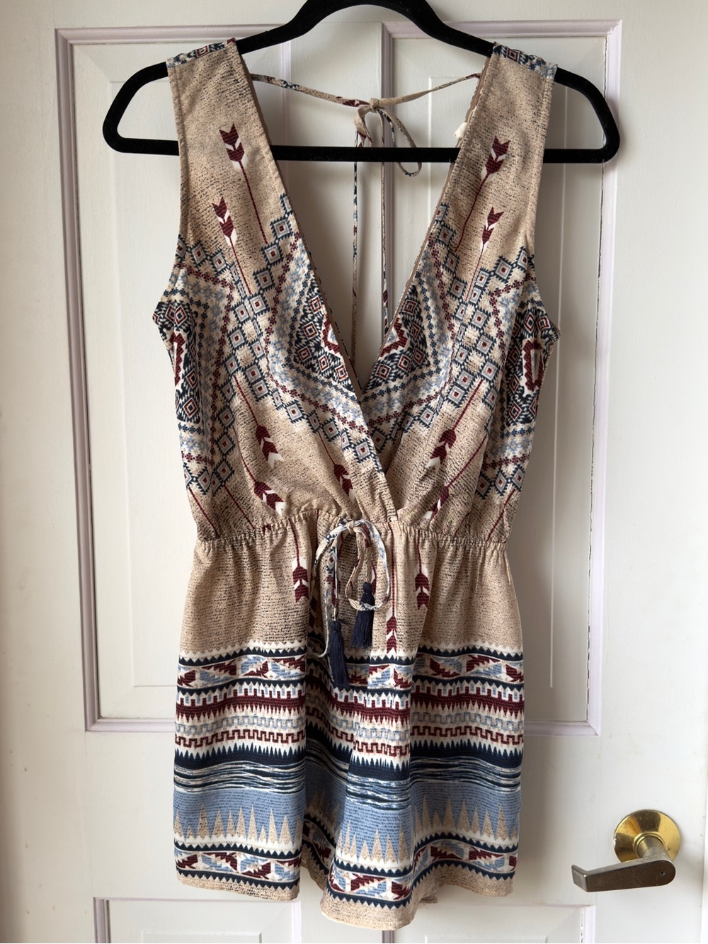 Illa Illa Aztec Print Sleeveless Romper Size Small